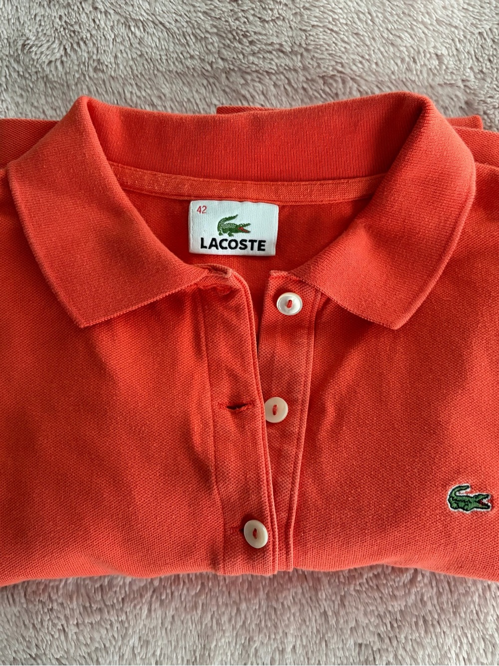 Lacoste Orange Polo Dress